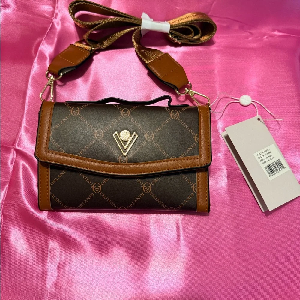 Valentino Black and Brown Crossbody Bag - Picture 1 of 1
